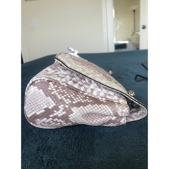 Michael Kors Vivianne Python Snakeskin Print Shoulder Sloan Crossbody Bag - Picture 2 of 11
